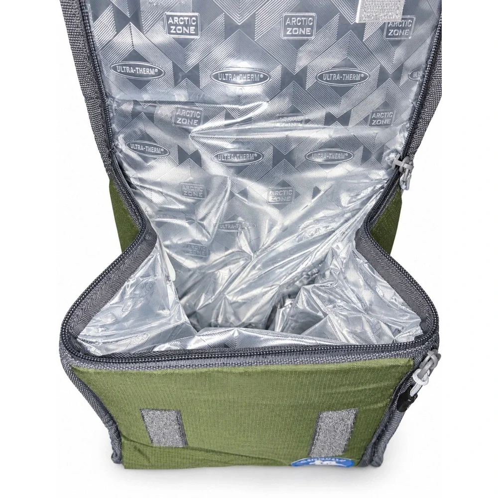 Arctic Zone Fridge Cold Lunch Bag Olive Green New Insulated Ice Walls